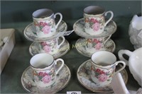 ANDREA DEMITASSE CUPS AND SAUCERS