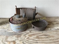Galvanized Gas Can - cast iron pan - & more