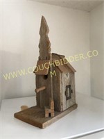 Old wood church style birdhouse