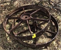 Antique Farm Implement Steel Wheel