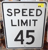 Speed limit 45 sign