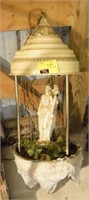 Greek goddess hanging fixture