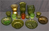 14pcs Vintage Earthtone Glassware