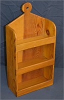 Vintage Solid Wood Wall Mount Curio Shelf