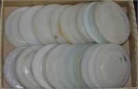 24pcs Antique Milkglass Canning Jar Lid Inserts
