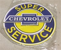 Round 10" Chevrolet sign steel