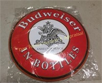 NEW 14" Budweiser beer dome RED backround