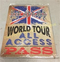 Def Leppard steel collectible sign 12x16"