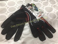 Brand new sure grip red/black goves size LARGE