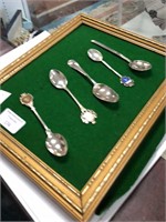 5 silver spoons 54grs.