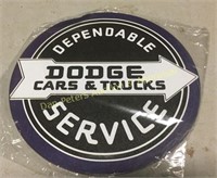 Round 10" Dodge sign steel
