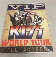 KISS 12x16" steel collectible sign