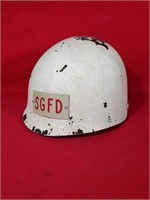 Vintage Converted Military Fire Department Helmet