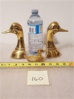 Duck Bookends/Duck - Brass