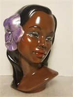 Sculpture:Hawaiian Hula Head Bust- Porcelain