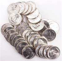Coin 1964 Gem BU Roll Washington Quarters 40 Pcs