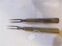 2 Antique serving forks