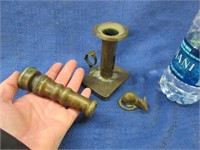 brass candle holder -brass nozzle -brass mouse