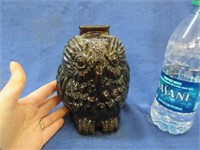 amber old wise owl glass bank