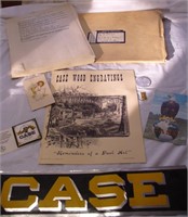 CASE Memorabilia- Books, Decal, Annv Pin, Postcard