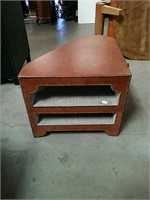 Leather corner table Shelf