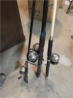 Fishing Poles - 4 Rods & Reels
