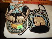 Elephant Design Hat & Matching Clutch Bag