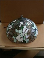 Glass floral swag lamp
