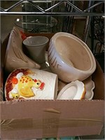 Box of ceramic chicken canisters