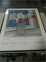 James Paul Brown signed poster 24 x 32