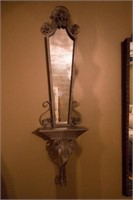 Pair of Metal Mirrored Wall Sconces