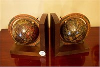 Pair of Globe Bookends 5" Tall