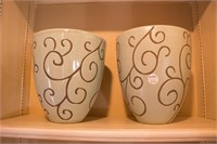Pair of 10" Ceramic Vases