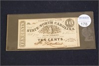 North Carolina Ten Cent Note from 1863