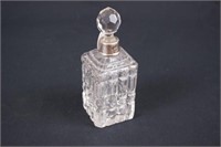 Sterling & Cut Glass Perfume 6 1/2" Tall" Tall