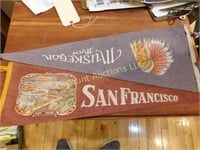 pr vtg felt pennants, San Francisco, Michigan