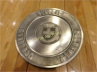pewter Swiss plate, 1991, 14"