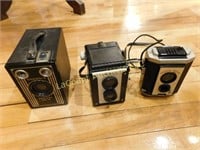 3 vtg cameras, Spartus, Brownie Target & Reflex