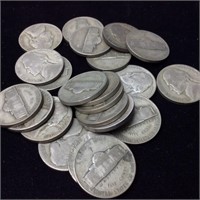 Qty 22 1942 Silver Philadelphia Nickels