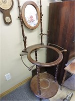 Washbowl Stand & Mirror, 52" T x 20" D