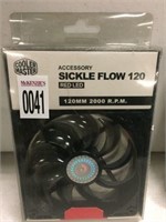 COOLER MASTER SICKLE FLOW 120 RED LED COMPUTER FAN