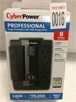 CYBERPOWER 8-OUTLET SURGE PROTECTOR WALL TAP