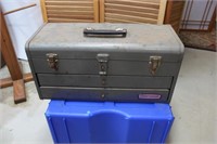 Tool Box, Metal with Selection of Tools