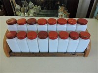 Milk Glass Spice Set