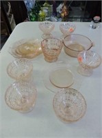 Depression Glass Plates, Fruit Nappies, Bowl, etc