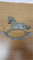 Cast iron rocking horse key holder