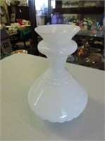 Milk Glass Vase, 11" T