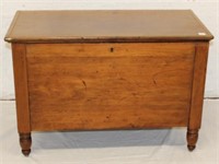 Antique Small Pine Trunk w/ shelf