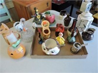 Bud Vases, Cruet, Sugar Bowls, etc