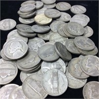 Qty 65 1945 Philadelphia Nickels $3.25 Face Value
